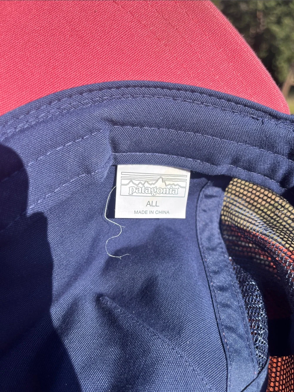 Patagonia Pink and Navy Trucker Hat